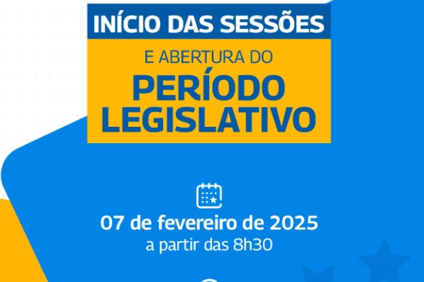 Início das sessões e abertura do período legislativo.